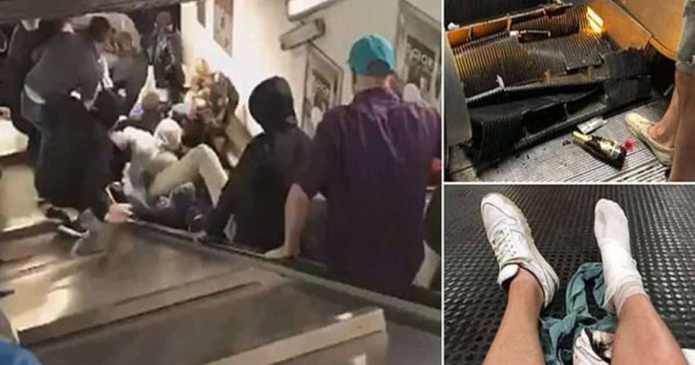Фанаты из России обрушили эскалатор метро в Риме: есть пострадавшие (видео)