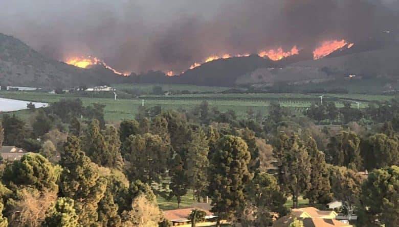 По меньшей мере 5 человек погибли в лесных пожарах, бушующих в Северной Калифорнии