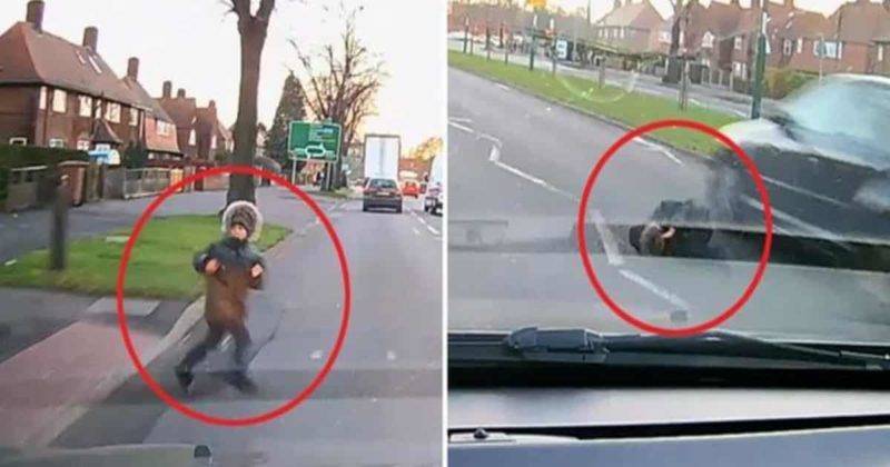 Ребенок дважды чудом избежал смерти, когда его сбила машина и отбросила под колеса другого авто