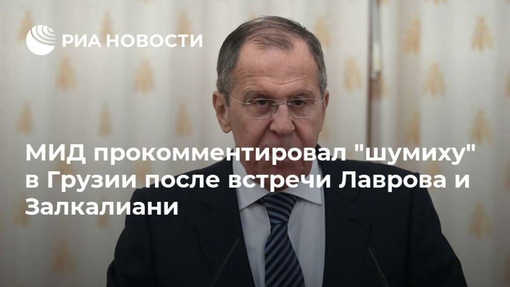МИД прокомментировал "шумиху" в Грузии после встречи Лаврова и Залкалиани
