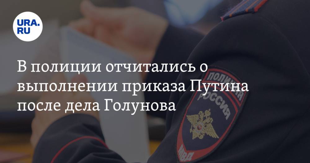 В полиции отчитались о выполнении приказа Путина после дела Голунова