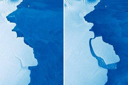 От Антарктиды откололся исполинский айсберг