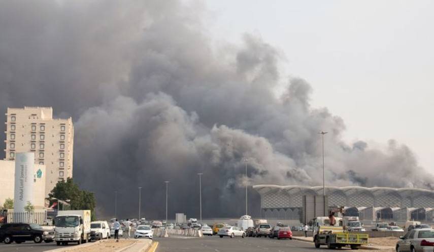 В Саудовской Аравии на вокзале новенькой скоростной ж/д линии случился масштабный пожар (Видео)