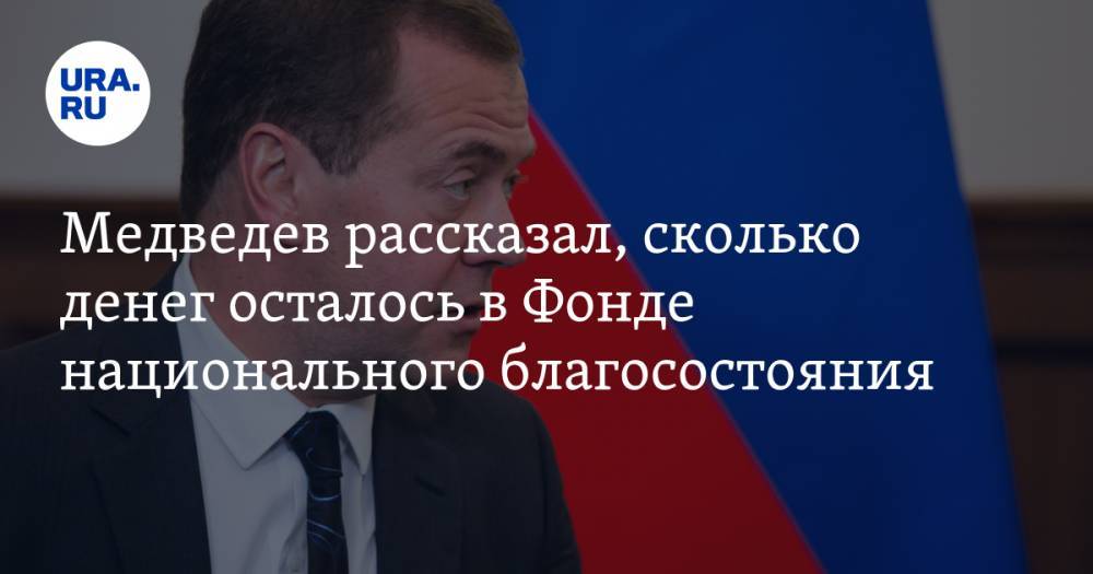 Медведев рассказал, сколько денег осталось в Фонде национального благосостояния