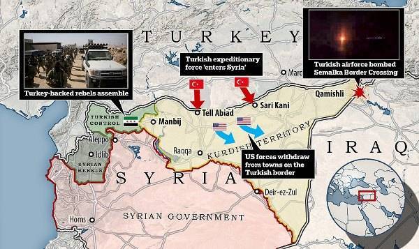 СМИ: Турецкая армия вторглась в северо-восточную Сирию
