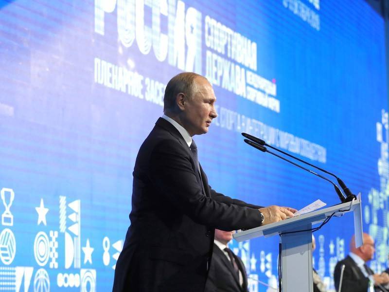 Путин заявил, что следующее заседание совета по спорту состоится весной