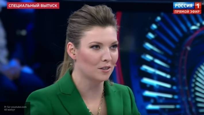 Скабеева отчитала украинскую журналистку за «ерничество и цинизм» о Донбассе