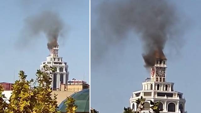 Видео: пятизвездочный отель загорелся в Батуми