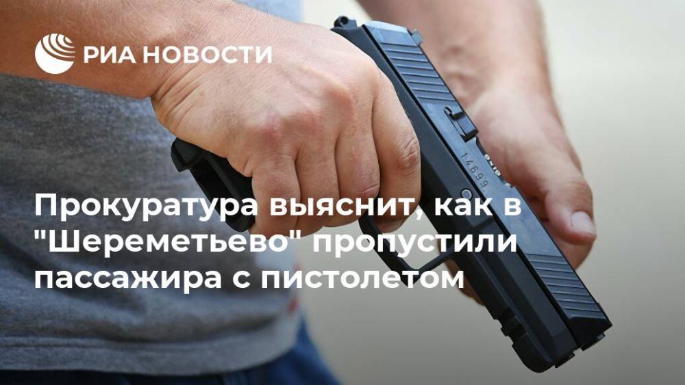 Прокуратура выяснит, как в "Шереметьево" пропустили пассажира с пистолетом