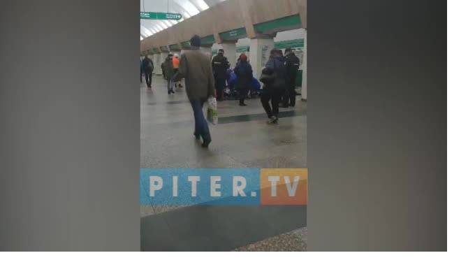 Утренний сбой поездов по "зеленой" ветке в метро вызван упавшим на рельсы петербуржцем