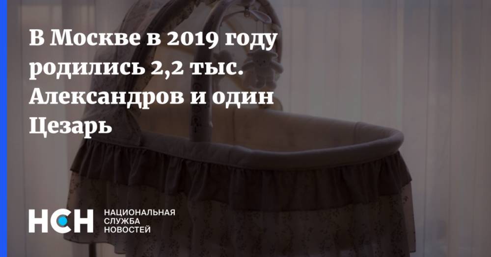 В Москве в 2019 году родились 2,2 тыс. Александров и один Цезарь