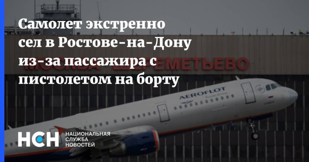 Самолет экстренно сел в Ростове-на-Дону из-за пассажира с пистолетом на борту