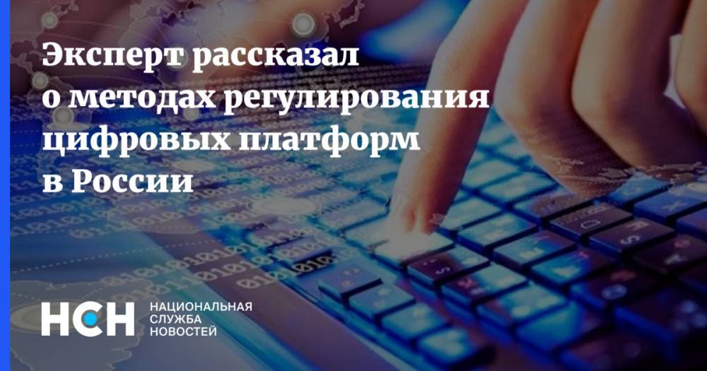 Эксперт рассказал о методах регулирования цифровых платформ в России