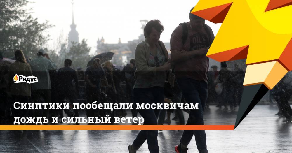 Синптики пообещали москвичам дождь и сильный ветер