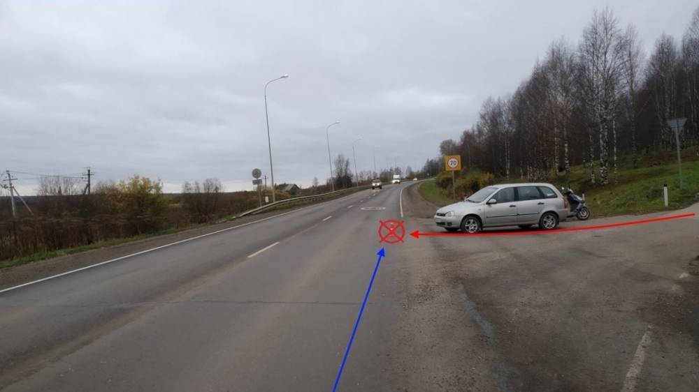 Водитель мотороллера получил травмы после столкновения с авто в Сыктывдинском районе