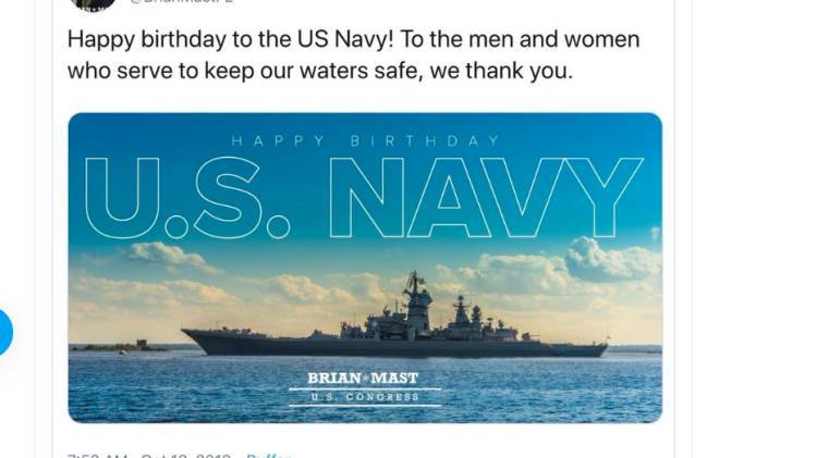 Конгрессмен поздравил американские ВМС фотографией с российским «убийцей авианосцев»
