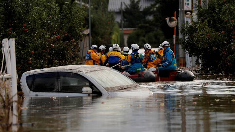 Число жертв тайфуна «Хагибис» в Японии увеличилось до 44