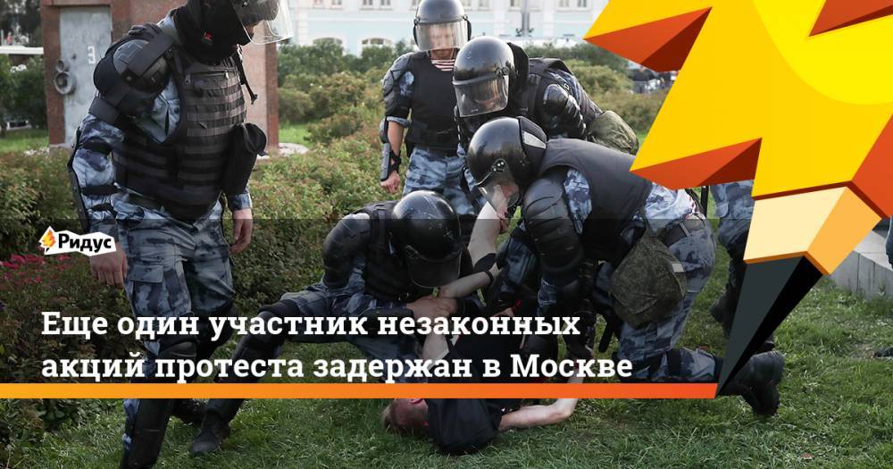 Еще один участник незаконных акций протеста задержан в Москве