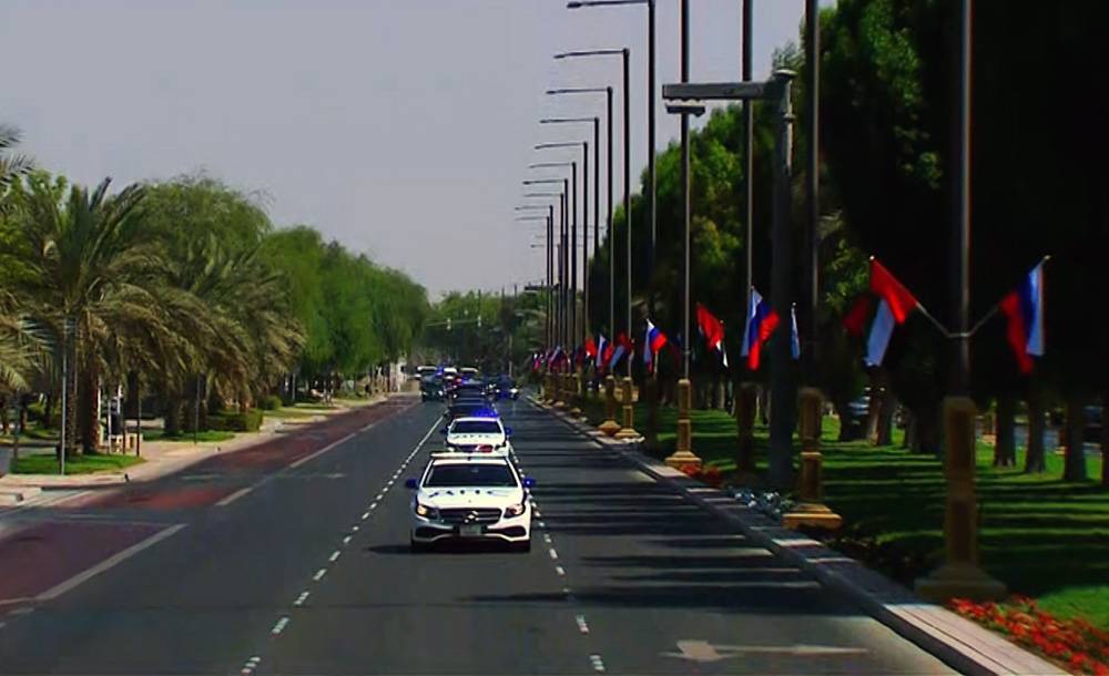 Кортеж Путина в ОАЭ сопроводили машины ДПС