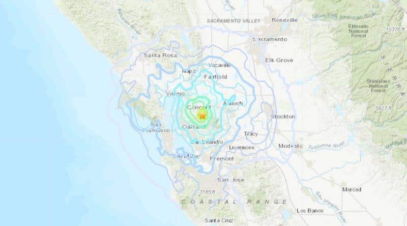 В районе залива Сан-Франциско произошло крупнейшее за 5 лет землетрясение