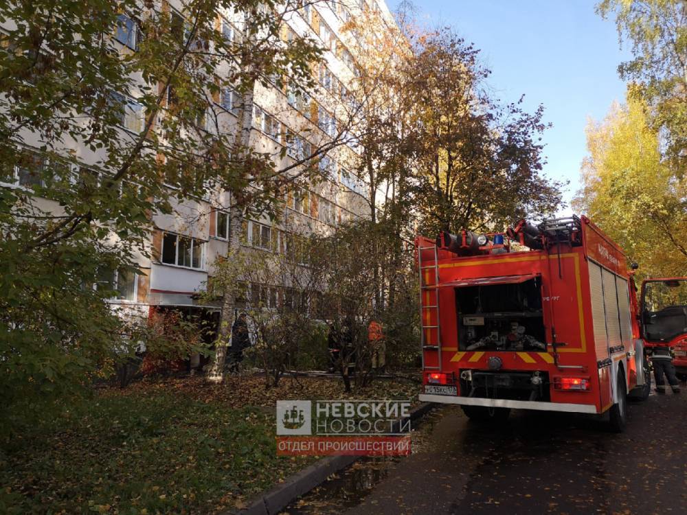 19 спасателей потушили горящую квартиру на Светлановском за два с половиной часа