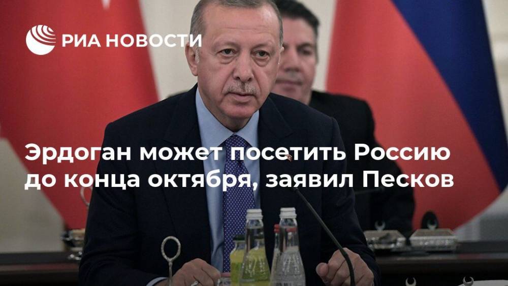 Эрдоган может посетить Россию до конца октября, заявил Песков