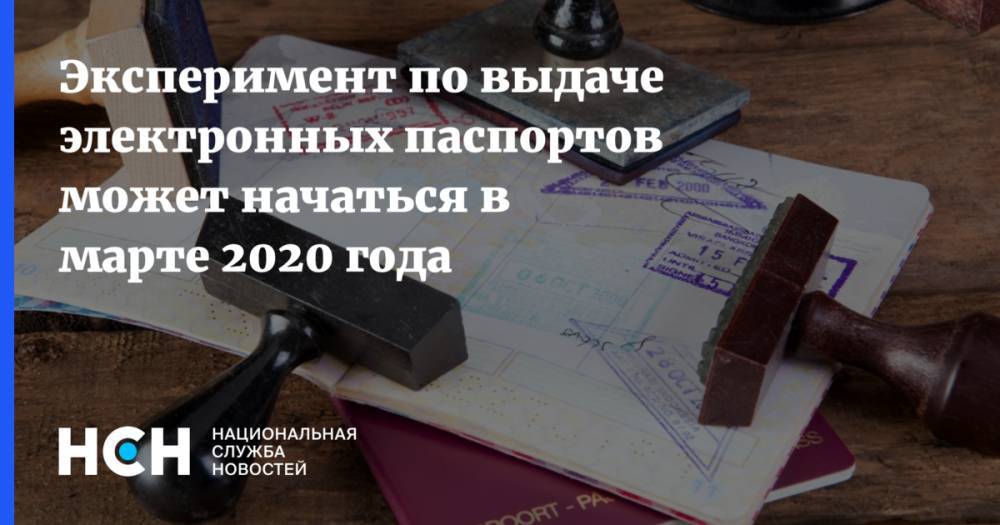 Эксперимент по выдаче электронных паспортов может начаться в марте 2020 года