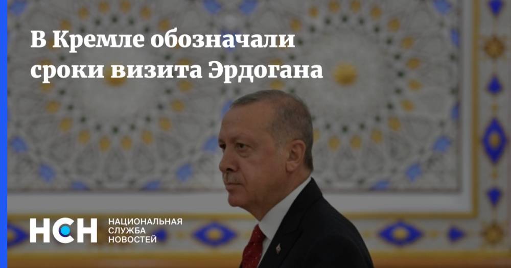 В Кремле обозначали сроки визита Эрдогана