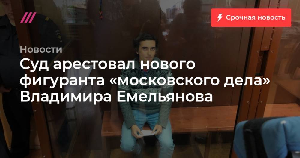 Суд арестовал нового фигуранта «московского дела» Владимира Емельянова