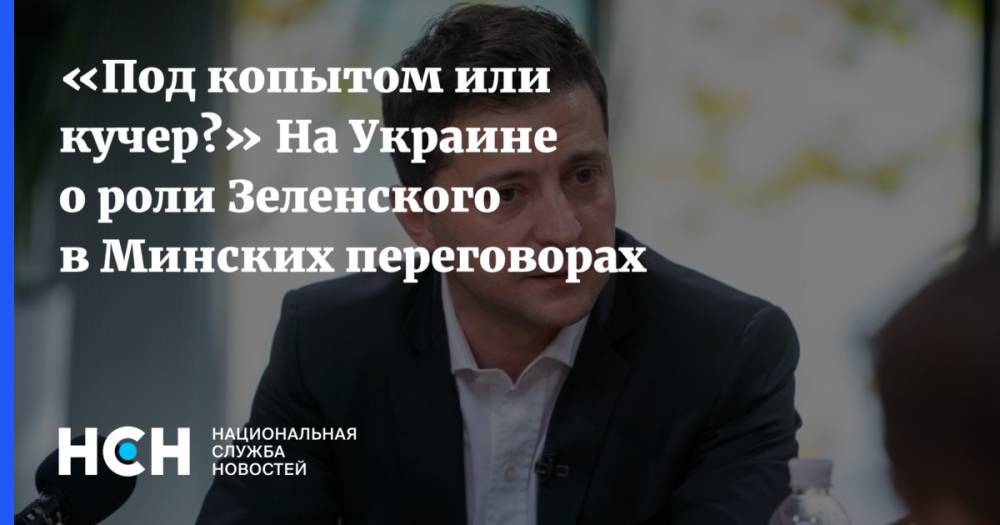 «Под копытом или кучер?» На Украине о роли Зеленского в Минских переговорах