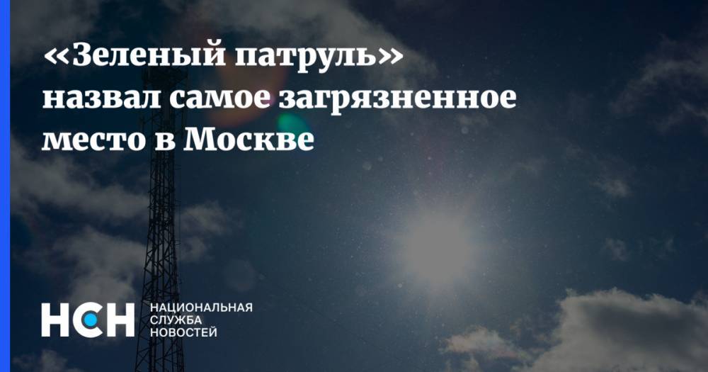 «Зеленый патруль» назвал самое загрязненное место в Москве