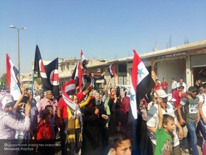 ФАН опубликовало видео местных жителей, протестующих в Хасаке против курдов-террористов