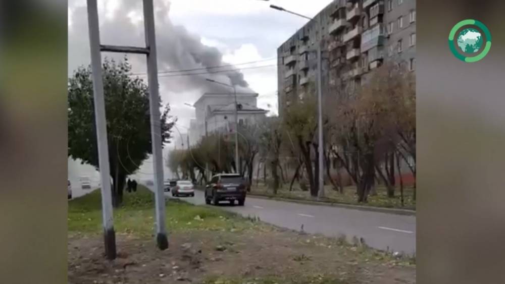 Опубликовано видео пожара в жилом доме в Красноярске