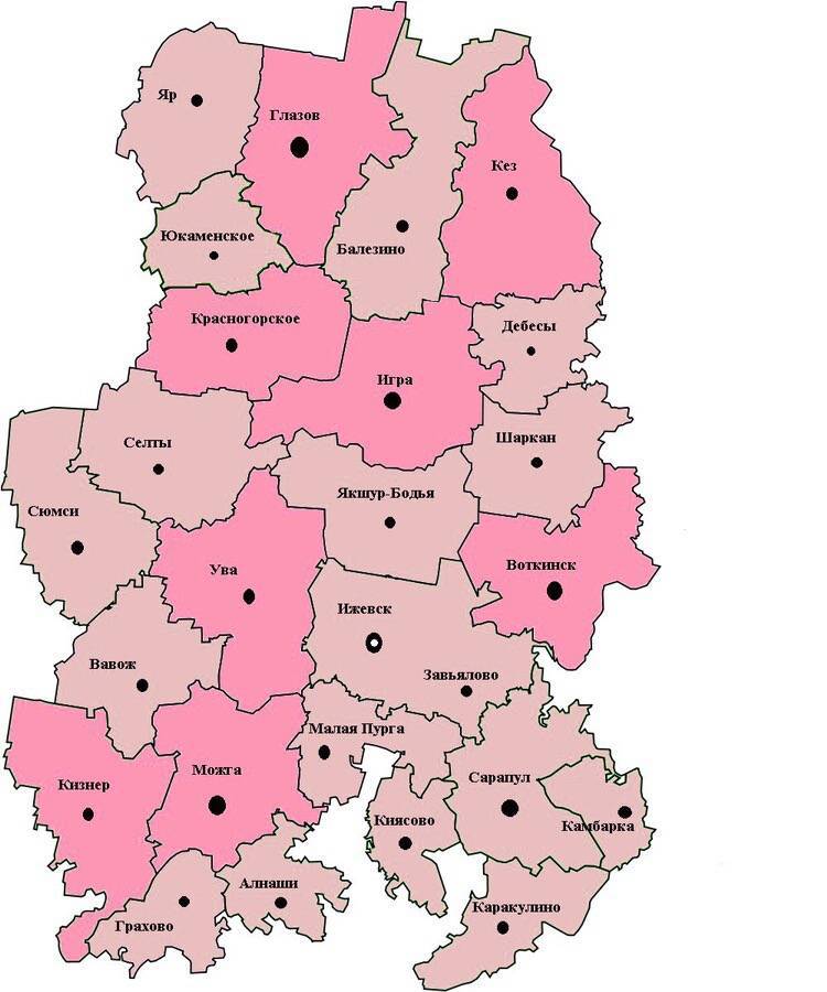 Меняем карту республики: В Удмуртии 11 муниципалитетов сделают больше