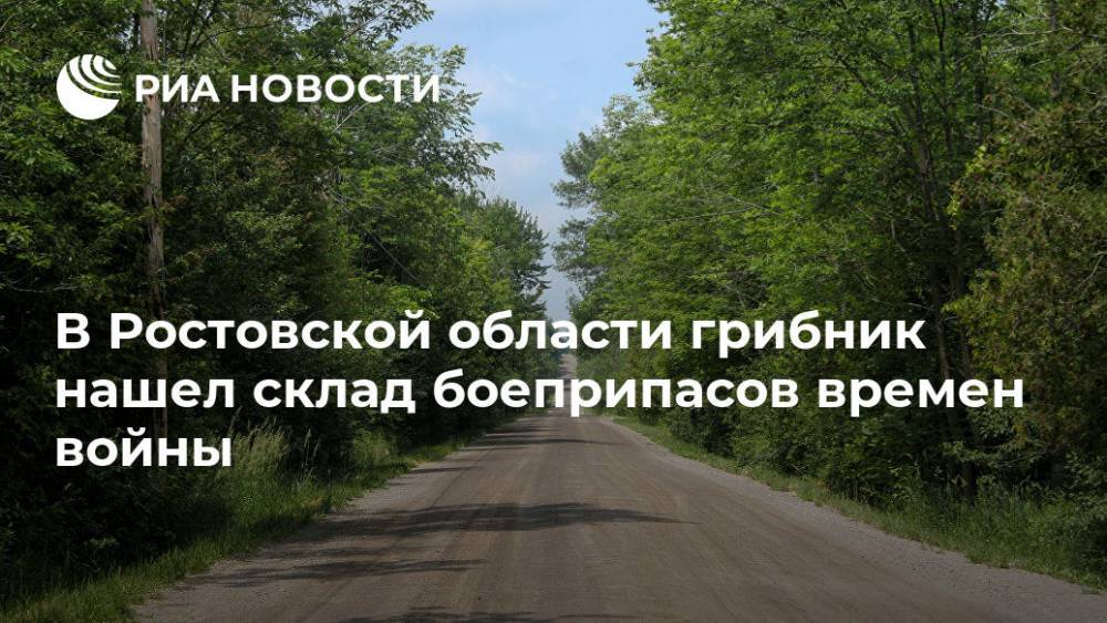 В Ростовской области грибник нашел склад боеприпасов времен войны