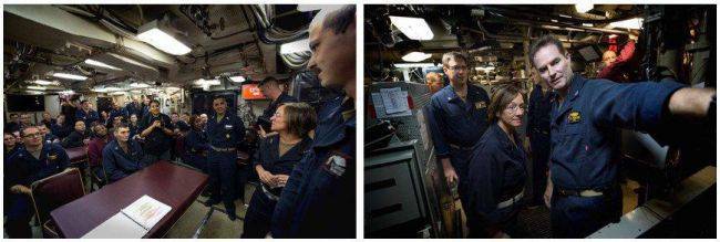 Командующая 6-м флотом ВМС США Лиза Франчетти впервые побывала на борту АПЛ