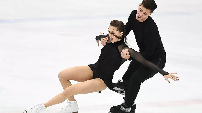 Морозов и Багин занимают третье место после ритмического танца на турнире Ice Star в Минске