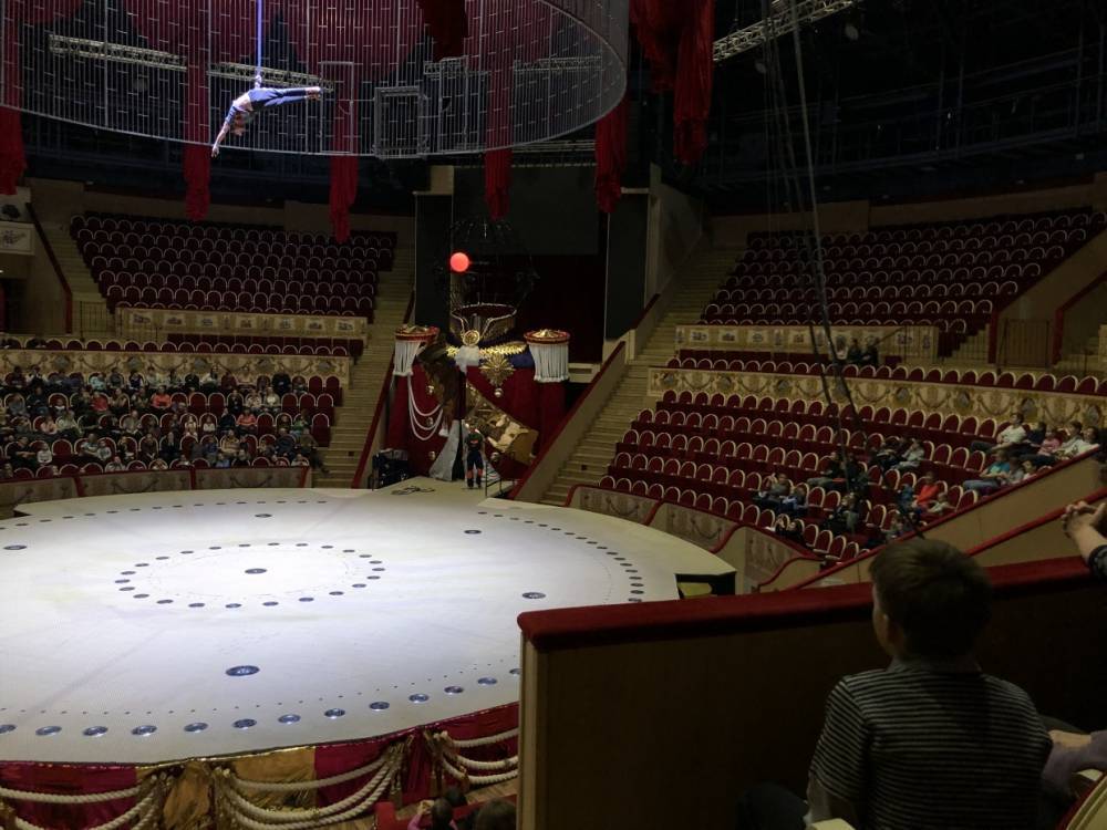 В Цирке на Фонтанке юным зрителям показали репетицию со львами и воздушных гимнастов