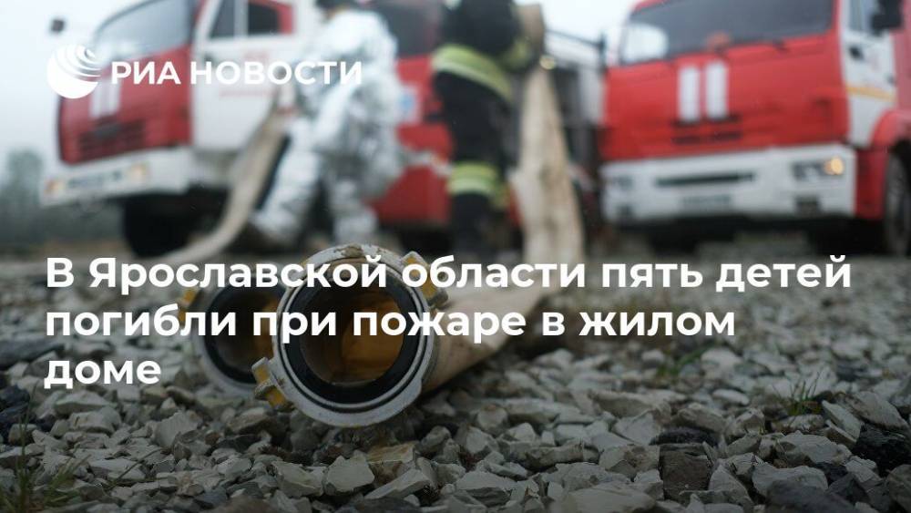 В Ярославской области пять детей погибли при пожаре в жилом доме