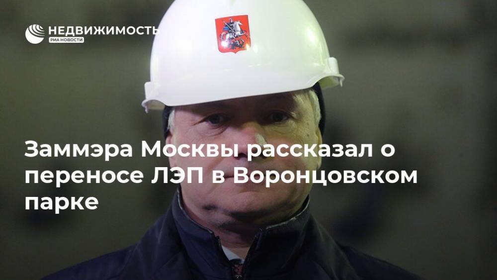 Заммэра Москвы рассказал о переносе ЛЭП в Воронцовском парке