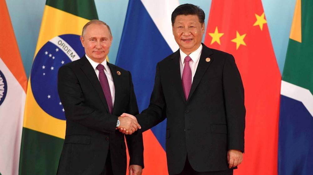 Путин и&nbsp;Си Цзиньпин поздравили РФ и КНР с&nbsp;70-летием установления дипотношений