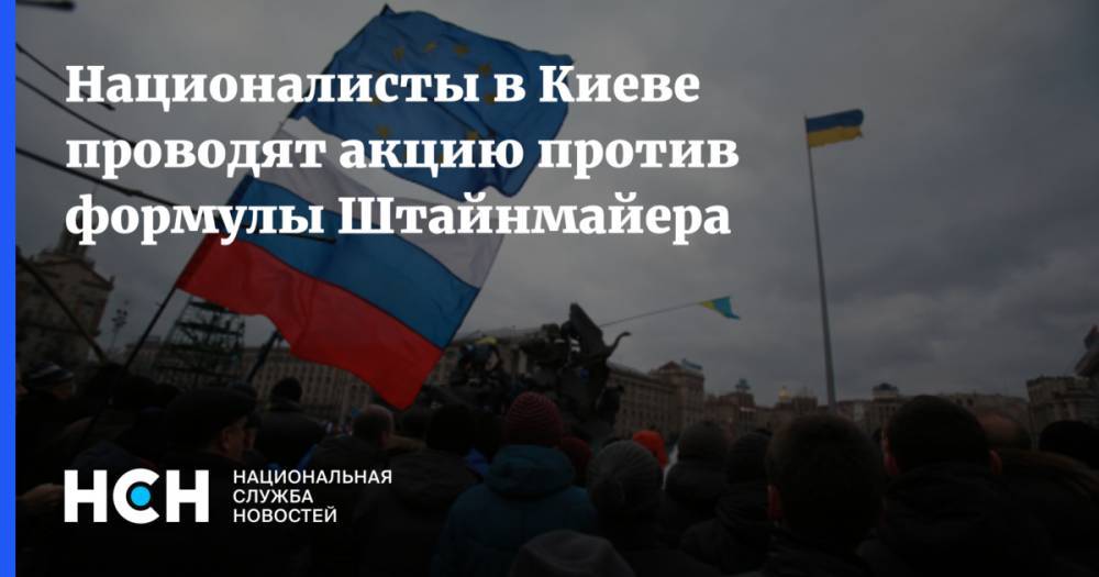 Националисты в Киеве проводят акцию против формулы Штайнмайера