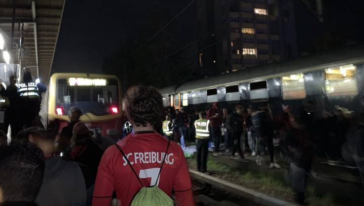 В Берлине загорелся поезд, есть пострадавшие