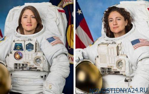Две женщины впервые совершили совместный выход в открытый космос