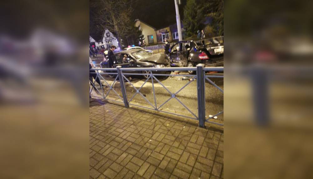 Массовое ДТП произошло ночью на Гвардейском проспекте в Калининграде
