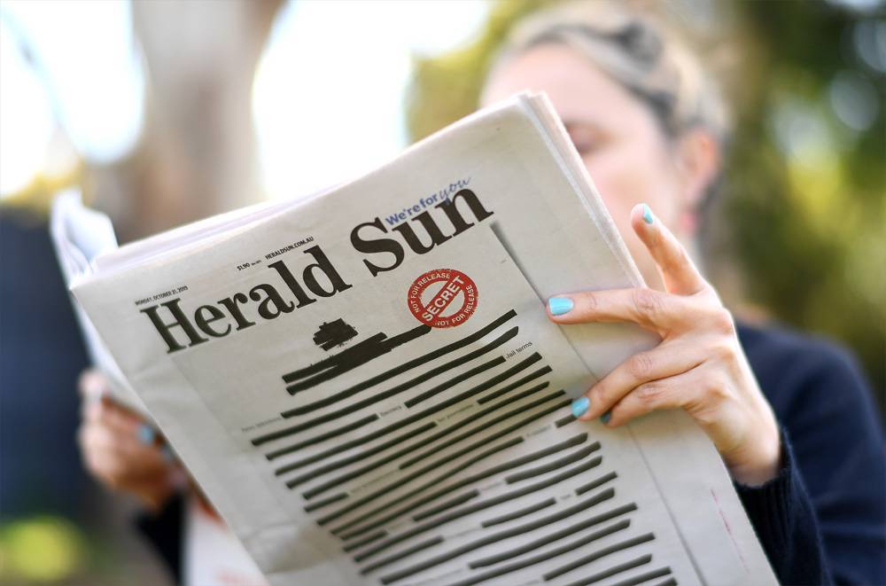 Крупнейшие газеты Австралии вышли с одинаковыми первыми полосами в знак протеста против цензуры