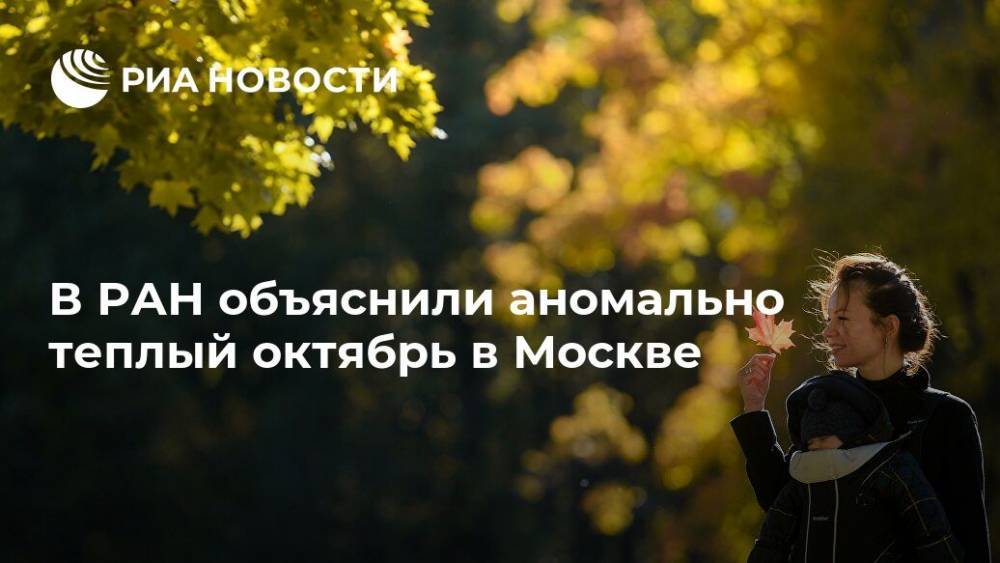 В РАН объяснили аномально теплый октябрь в Москве