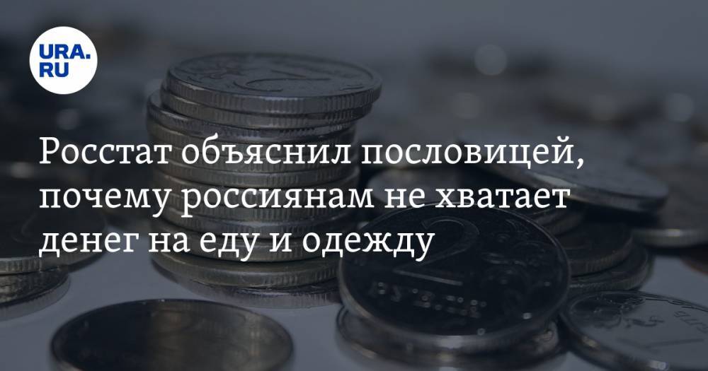 Росстат объяснил пословицей, почему россиянам не хватает денег на еду и одежду