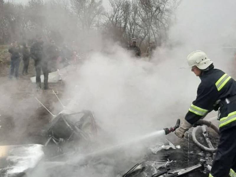 Один человек погиб в результате крушения вертолёта на Украине