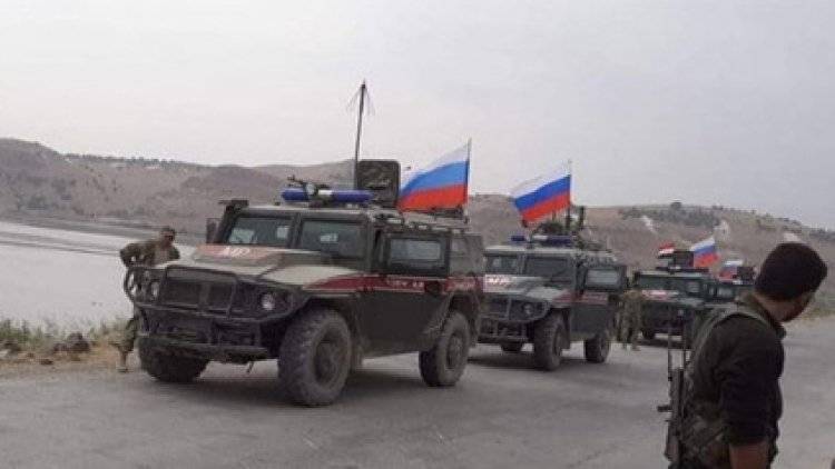 Российская военная полиция начала патрулировать позиции армии Сирии около Манбиджа